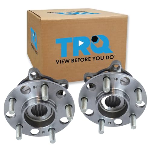 Image of TRQ Rear Left and Right Wheel Bearing and Hub Assembly Set 2 Piece Compatible with 2009-2014 Hyundai Genesis 2010-2016 Genesis Coupe 2011-2016 Equus 2015-2017 Kia K900