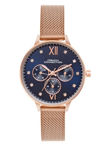 French Connection Analog Blue Dial Womens Watch-FCN068URGM (B0D78M6V95) Amazon Price History, Amazon Price Tracker