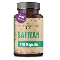 120 Safran Kapseln Hochdosiert – 30mg Extrakt und 6mg Lepticrosalide pro Kapsel – Vegan – Saffran Ohne Zusätze, Saffron Supplement, Saffron Extract, Safran-Extrakt Kapseln