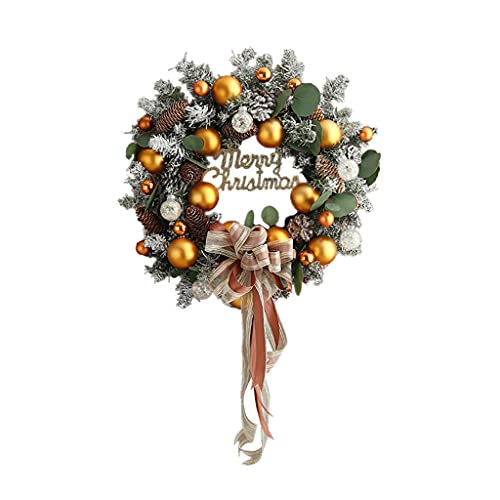 Couronne de Noël pommes de pin suspension maison salon Nouvel An