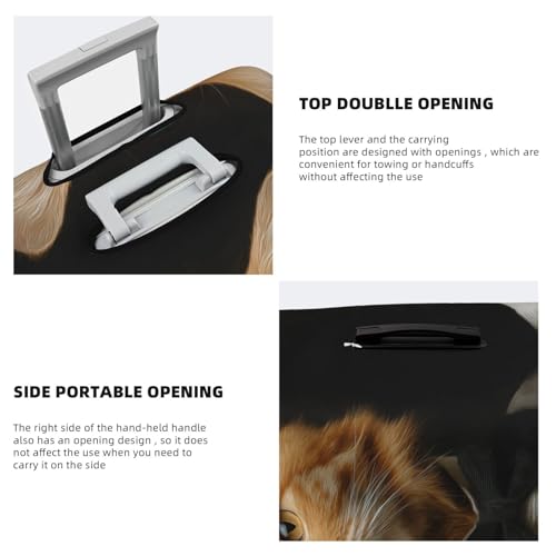 Orange Cat Dressed As A Gentleman Elastic Travel Luggage Covers Dustproof Scratch-Resistant Suitcase Protector Fit 22-24 Inch3