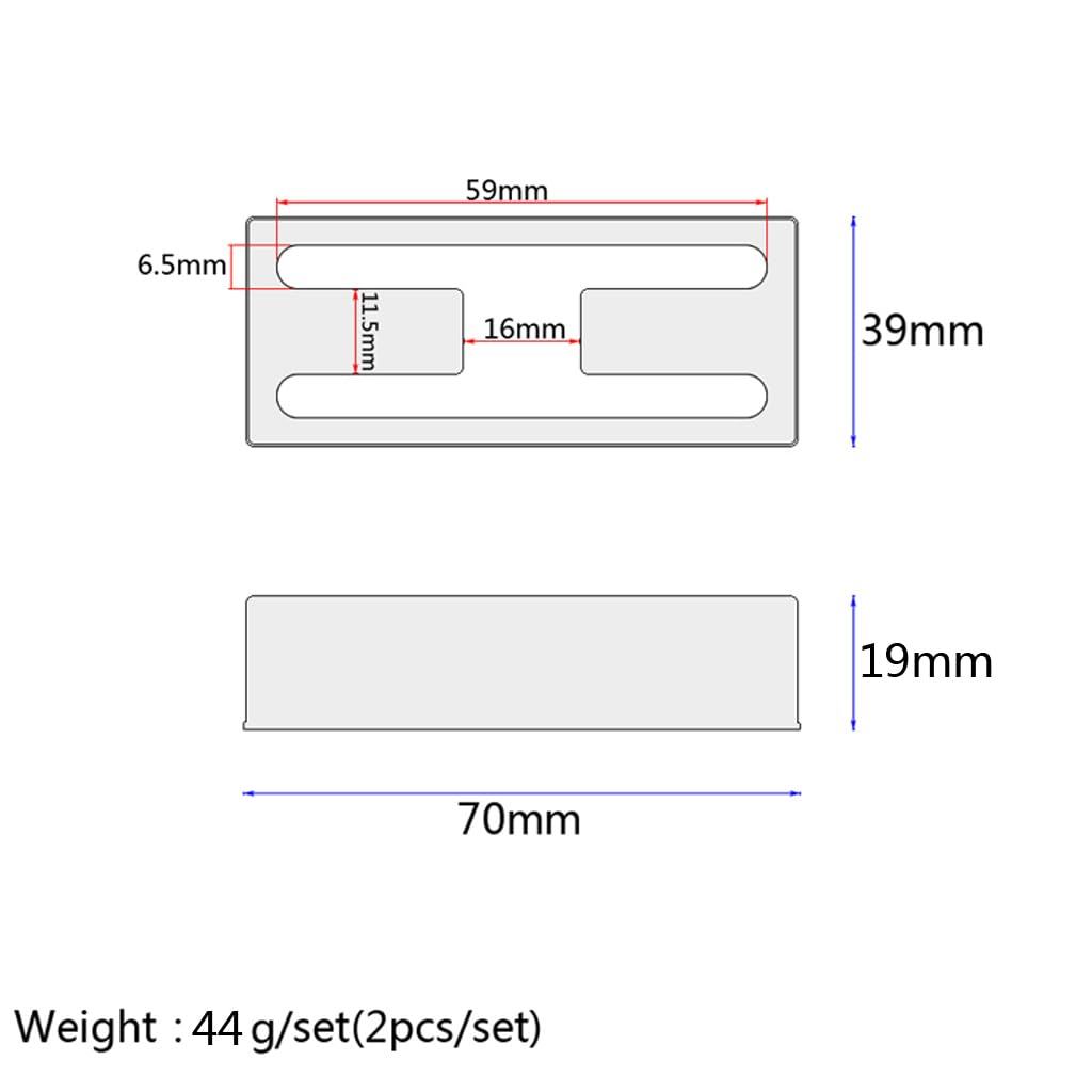 RuiJOTWAT 2Pcs H Hole Black Humbucker Lp Guitar Pickup Cover - Image 3