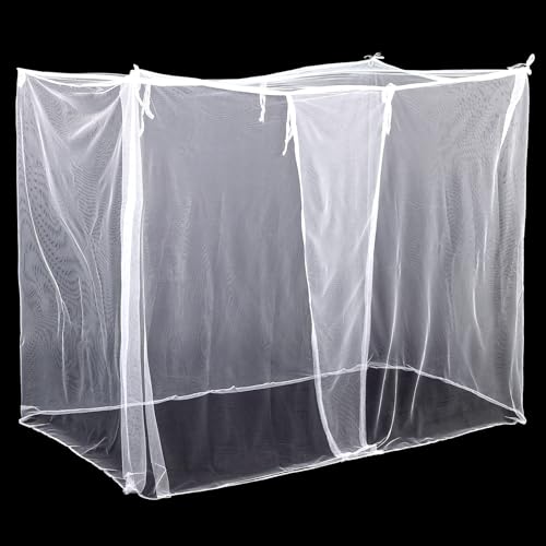 Mindsoft Mosquiteiro de 4 cantos para mosquiteiros para camas, re...