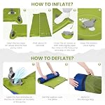 TEKIK Self Inflating Memory Foam Sleeping Pad with Pillow for Camping - Image 6