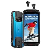 Ulefone Armor 15 Android 12 Rugged Phone (Build-in TWS Earbuds), 6GB+128GB, IP68 Waterproof Unlocked Phone, Dual Stereo Speakers, 5.45'' HD+ 16MP+13MP+12MP, GPS NFC FM- Blue