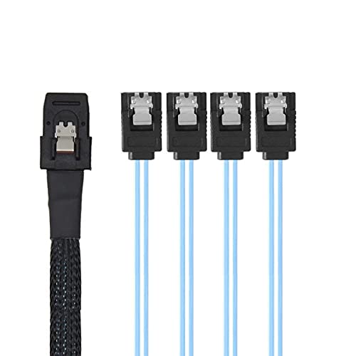 Internal Mini SAS SFF-8087Host to 4 SATA 7pin Target Hard Disk 6Gbps Data Server Raid Cable 100cm