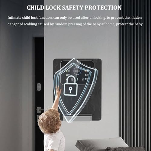 Smart Wall-Mounted Water Dispenser with Electronic Child Lock, Hot & Cold Water, Touch Screen Control, Quantitative Dispensing, Mains Fed, Black Finish