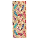 ZZXXB Flip-Flops, Seestern, Yogamatte, faltbar, dünn, rutschfest, für Fitness, Training, Reisen, Yogamatte, Wildleder-Oberfläche, mit Tragetasche, 180 x 66 cm