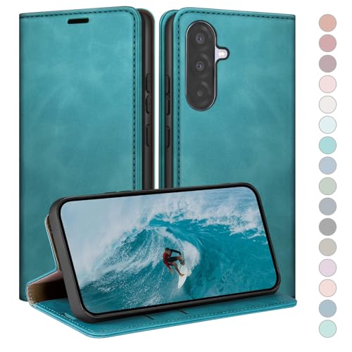 Coque Samsung A56 anti-piratage RFID avec étui portefeuille cuir