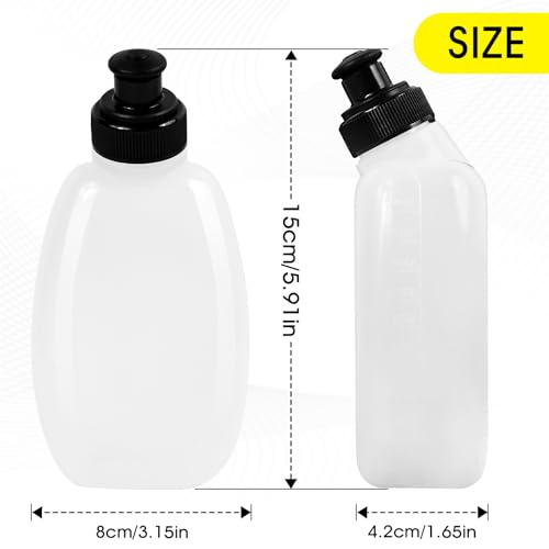 2 Pack 10oz BPA-Free Bike Water Bottle and Running Water Bottle Set - For Hydration Belt, Handheld Water Bottle Running, Small Water Bottles, Flip Belt Water Bottle - Ideal for Marathon, Hiking - Image 4
