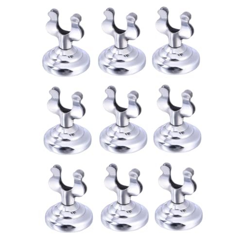 Hohopeti 3sets Portable Table Number Holder Menu Stand Holder Menu Place Sleek Silver Table Stand 3pcs*3