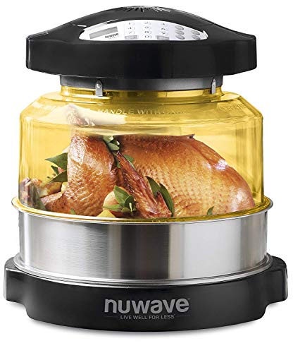 Nuwave Four Pro Plus | Four à Convection par chaleur tournante et à Infrarouge; Friture à Air Chaud, Gâteaux, Grillades, Barbecue, Gril, Cuisson Vapeur, Rôtis et Déshydratation Noir One Size
