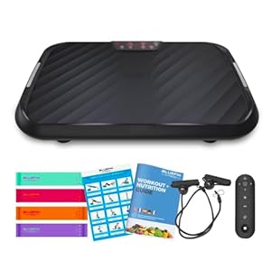 Bluefin Fitness Vibration Plate Ultra Slim Plus | Vibration Plate Exercise Machine For Whole Body Workout | Compact Design Power Plate With Resistance Bands | Vibration Fitness Trainers For Home Use