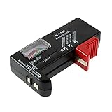 HETUI AA/AAA/C/D / 9 V / 1,5 V Universal-Knopfzellen-Batterie-Volt-Tester-Prüfer BT-168 (schwarz)