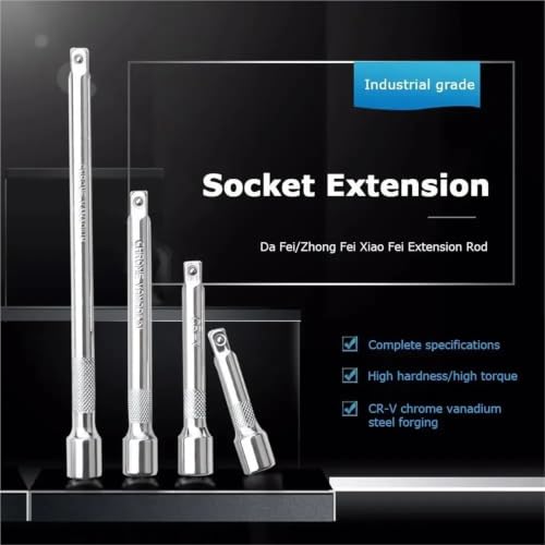 Jeu douille hexagonale longue tige d'extension de douille chrome vanadium - 7