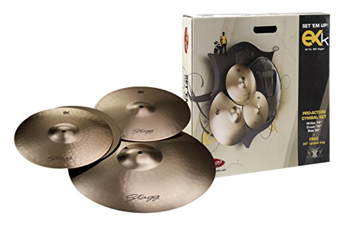 Stagg Exk Set B8 Bronze Cymbal Set With 14-Inch Hi-Hats, 16-Inch Crash, 20-Inch Ride And Cymbal Bag #TOP5