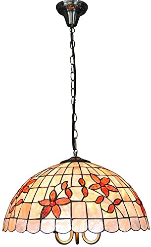Lustre européen lilas et coquillage 45 cm pour salon et chambre