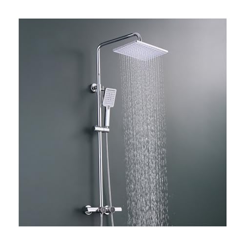 Mitigeur de douche avec colonne réglable en hauteur et double sortie d'eau