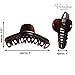 Parcelona French Curvy Large 5 Inch Long Celluloid Tortoise Shell Hair Claw Clamp for Thick or Long Hair