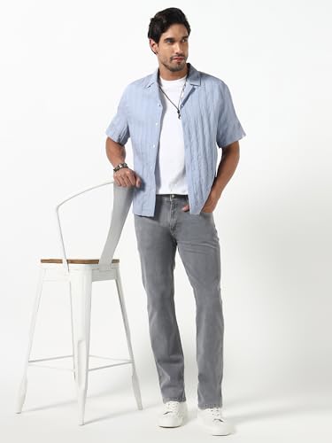 Image of Men's Slim Fit Stretch Denim Jeans | Soft Silky Fabric | Mid Rise | All Day Comfort | Casual Wear