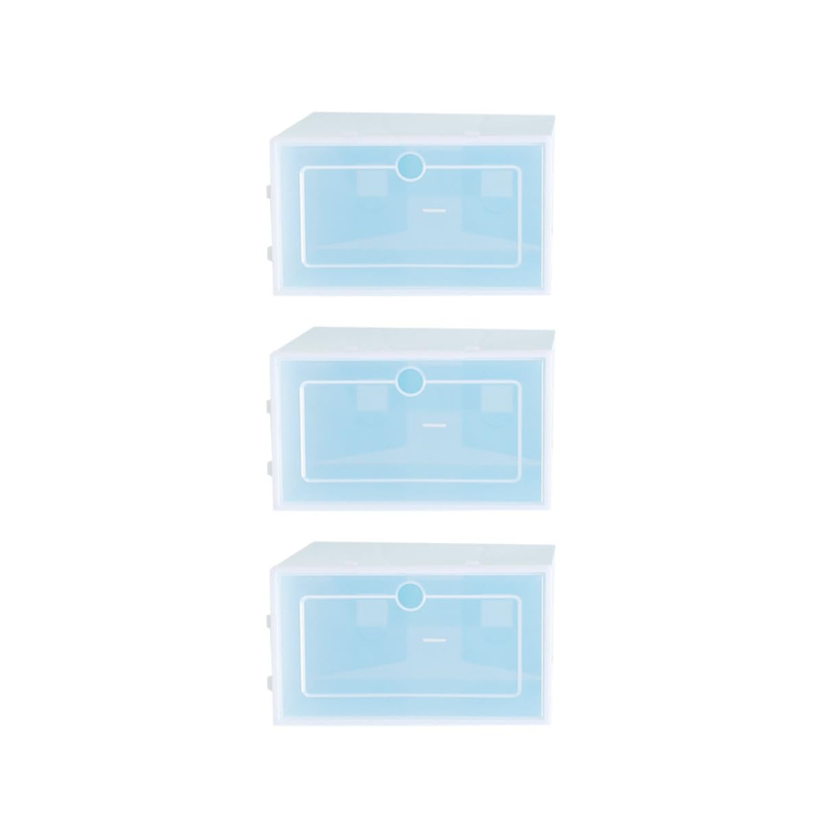 Caja zapatos apilable transparente tamaño S para evitar el desorden en armarios, pack de 6