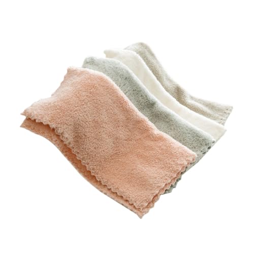 ULTECHNOVO 4 Piezas Paños de Cocina Coral Gruesos Toallas Absorbentes para Lavar Platos Trapos Multiusos para Ollas Cuencos y Utensilios Secado Rápido y Suaves con Textura Amigable para Piel