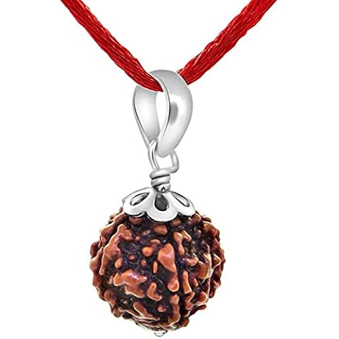 55Carat Original 7 Face Sapthamukhi Silver Nepali Rudraksha Pendants Certified Sat Mukhi Bead for Jewelry Making Cover