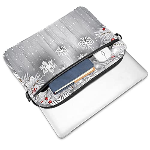 Sacoche ordinateur 13-14.5" imprimé arbre de Noël argenté multicolore