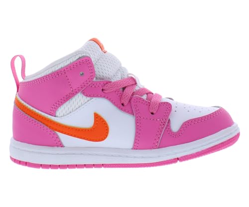 Jordan Toddler 1 Mid TD DX3239 681 Pinksicle - Size 6C White/Black/White3