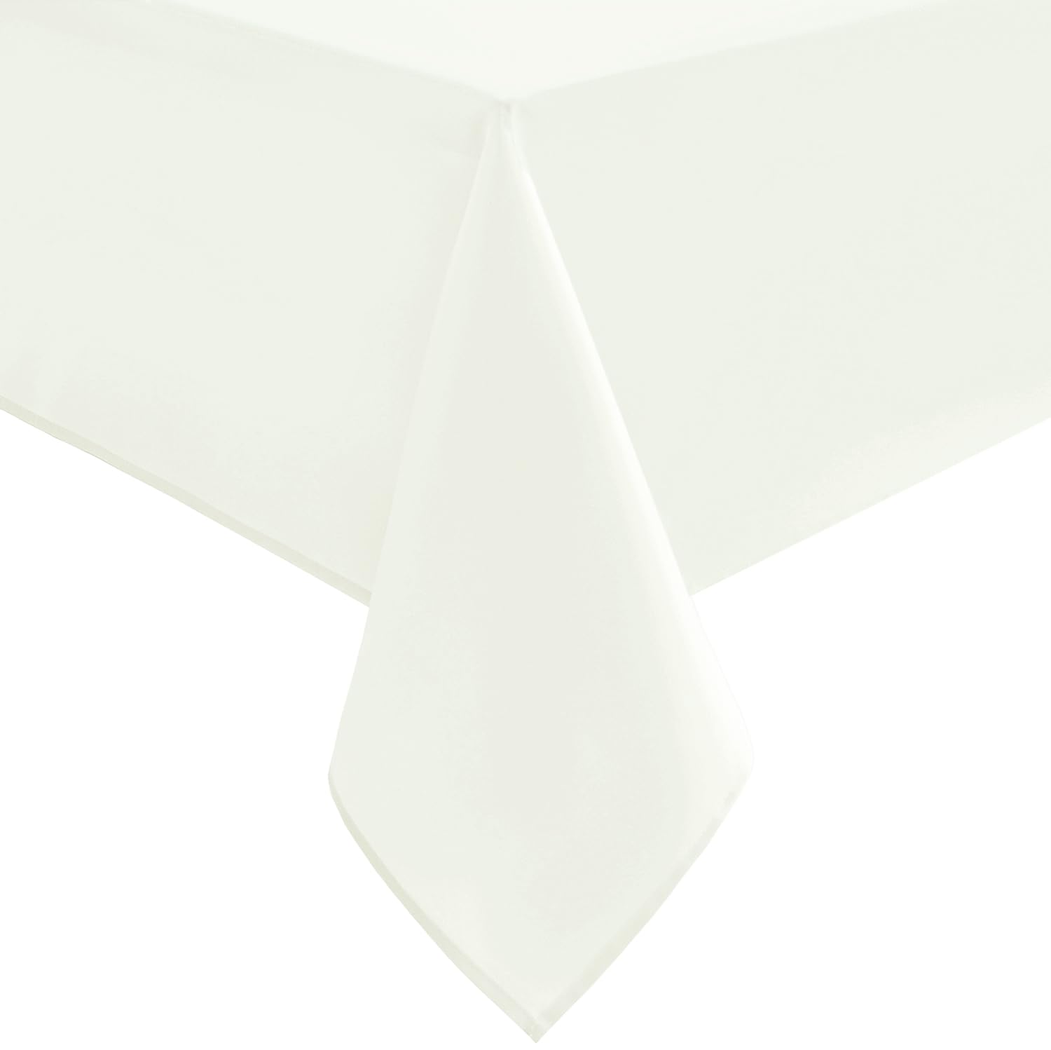 Hiasan Ivory Tablecloth for Rectangle Tables - Waterproof and Spillproof Washable Fabric Table Cloth for Dining Room Kitchen, 54 x 108 Inch