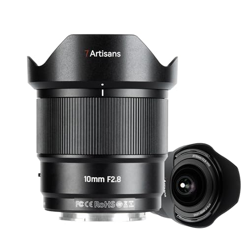 7artisans AF 10mm F2.8 Auto Focus APS-C Mirrorless Cameras Lens,105.3° Ultra Wide Angle for Vlogging/Selfies/Video/Travel/Portraiture/Street Photography/Humanistic Subjects (for Fuji X-Mount)