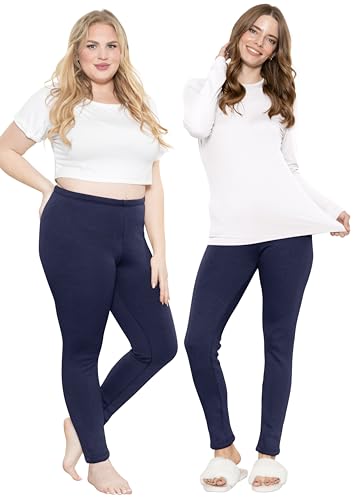 Image of STRETCH IS COMFORT Cotton Capri Leggings, Knee Length Pants, Plus Size