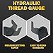 Hosekit Hydraulic Thread Pitch Gauge - Measure Threads Per Inch for Hydraulic Fittings - Anti-Rust, Accurate, Easy-to-Read - Includes Angle Gauges, Inside/Outside Threads, TPI for Inches and MM