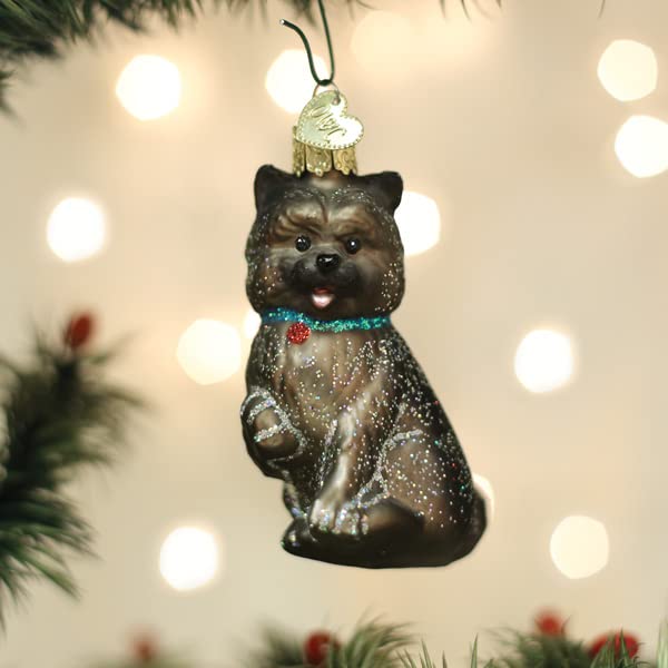 Old World Christmas Cairn Terrier Glass Blown Ornament for Christmas Tree - Image 2