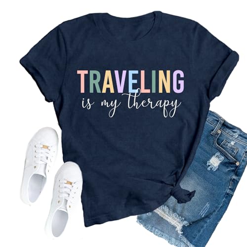 Traveling is My Therapy t-shirt femme SUWATOIN idéal pour vos road-trips