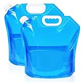 STURME Faltbarer Wasserkanister 2×10L, Faltbarer Wasserbehälter mit dichtem Deckel,BPA-frei Faltkanister,Tragbarer Kanister Lebensmittelqualität für Camping,Wandern und die Wasserspeicherung zu Hause.