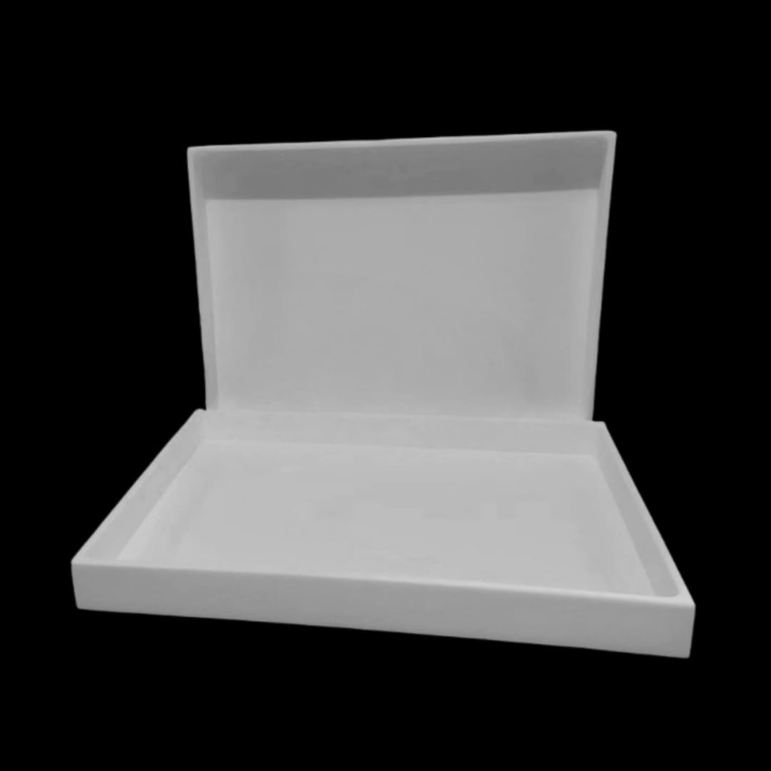 Piastra quadrata extra large in PTFE PEFT - Vassoio in politetrafluoroetilene resistente agli agenti chimici for uso industriale e di laboratorio(220x150x30mm)
