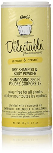Delectable by Cake Beauty Body Powder and Dry Shampoo, Lemon and Cream, 1.7 Ounce