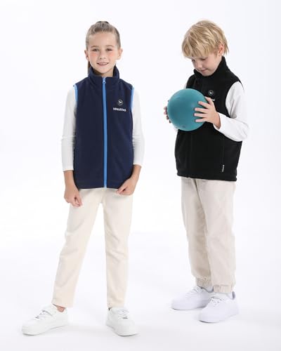 Image of Venustas Kids Heated Fleece Vest with Battery Pack Included, Warmer Youth Electric Heating Vest for Girls
