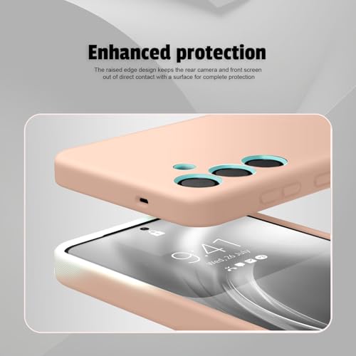 Image of LIRAMARK Liquid Silicone Soft Back Cover Case for Samsung Galaxy S25 5G (Pink)