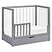 Carter's by DaVinci Colby 4-in-1 Convertible Mini Crib with Trundle Drawer in Grey and White, Greenguard Gold Certified, Undercrib Storage