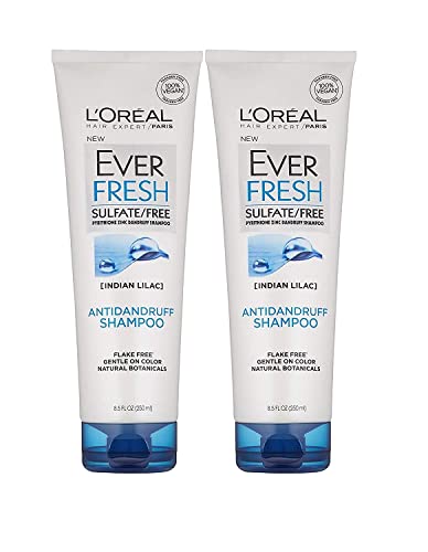 L'Oreal Paris EverFresh Antidandruff Shampoo Sulfate Free, 8.5 Fluid Ounce (Pack of 2)