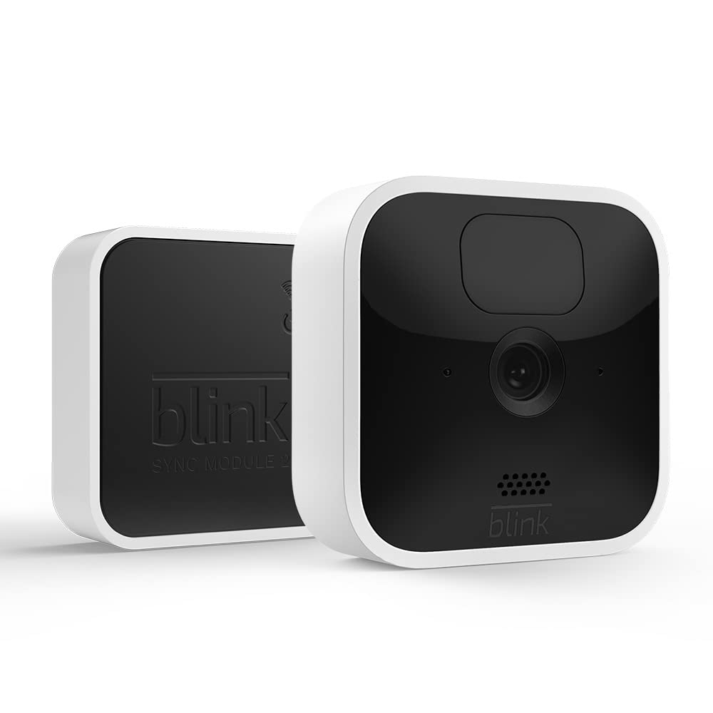 Blink Indoor, Caméra de surveillance HD sans fil avec deux ans d'autonomie, détection des mouvements et audio bidirectionnel, fo