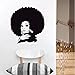 Femme africaine sticker mural tribu fille africaine auto-adhésif vinyle autocollant décalcomanie salon de beauté salon de beauté mur autocollant décoration A6 42x45 cm