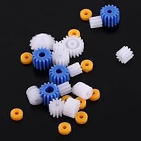 LEEQ 26 pcs Kunststoff Zahnrad Getriebe Spindel Schneckengetriebe Mini Getriebe, für Flugzeug Auto Modell DIY Roboter Getriebe Kit(2 mm/2,3 mm/3 mm/3,17 mm/4 mm)