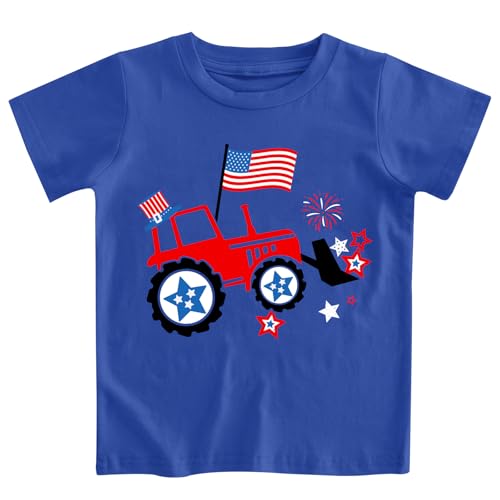 Image of Lovekider Back to School Kids Shirt 1-8Y Funny Excavator Construction Graphic T-Shirt Toddler Boys School Daily Outfit