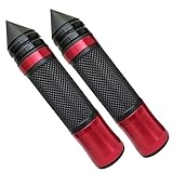 Sixty61 Gel Hand Grips Compatible with Suzuki Hayabusa Black and Red 1999-2020 Comfort Racing Hand Spiked Bar Ends, High-Grade Aircraft-Strength Aluminum