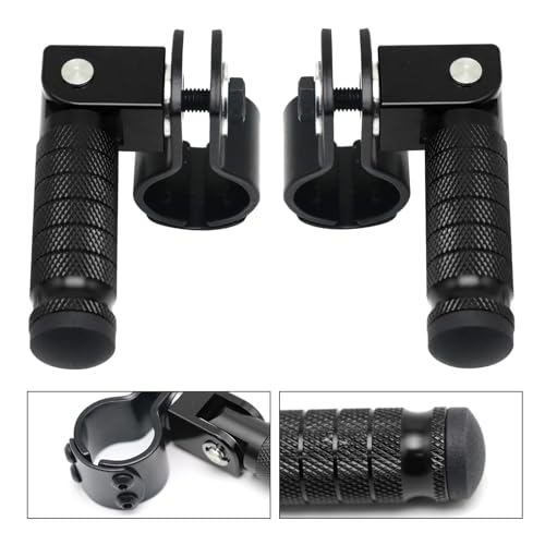 Ywluwei SCL-2022090003 M8 Motorcycle Foot Rests Motorbike Foldable Foot Pegs Front Footpeg Rear Footpeg Electric Car Anti-Skid Rearsets Folded Footrest Bicycle 90 Degree Fixed Folding Passenger Pedal Supports thumb #3