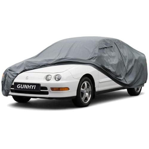Image of GUNHYI Premium Car Cover Custom Fit Acura Integra Coupe(1986-2001), 16 Layers Heavy Duty Car Cover Waterproof All Weather with Zipper Door for Sun Rain Snow Dust Uv Protection