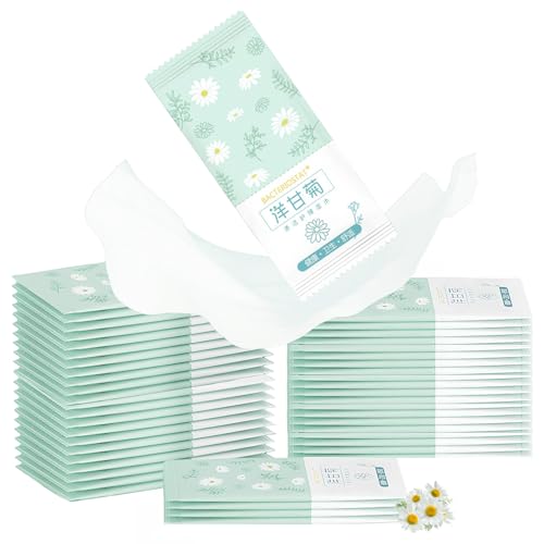 Toallitas Refrescantes (100 Unidades),Paños Húmedos Individuales,Toallitas Húmedas Individuales,Papel Higiénico Húmedo,Toallitas Higiénicas,Manzanilla (Manzanilla-50-A, Manzanilla-50-A)